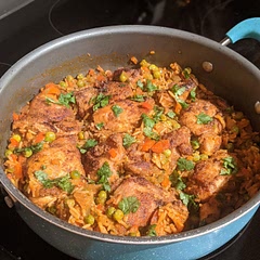A go-to... Super tasty and flavorful chicken and rice! Easy to leave the peas out for picky eaters but otherwise very kid friendly.