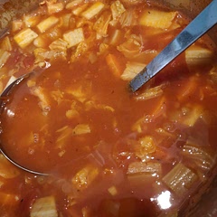 Really tasty. Didn't have some real greens so added quite some white cabbage. Gave it a nice crunch :)