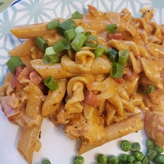 Really great flavor, balanced and spicy but not too hot. I took some out of the pot for my son before I added the cream cheese because he can't have milk. It was ready in a snap, I would definitely make this again.