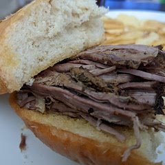 This was yummy but a little flavourless.  

I love beef sandwiches though and will make again using a different cut of meat and maybe a little more seasoning.  I will also remember the mozerella cheese!  

The au jus was tasty though!