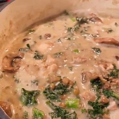 This was originally a vegan recipe but I added chicken and changed up a few of the ingredients to make it more tasty to my liking :)