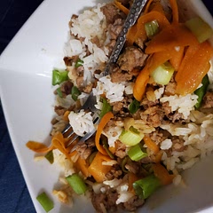 Really good recipe with lots of flavor!  This was fairly easy just takes time to chop up all the veggies.  The sauce is nice and tangy and tastes really fresh and you can ip the soice by adding more or less sriracha .  Def a keeper!
