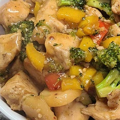 Added some water chestnuts because I like them. Pretty good!