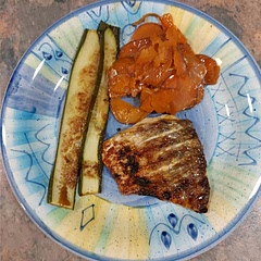 Had to use cucumber instead of asparagus.