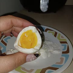 Perfect soft boiled eggs, I just needed to let them cool down some more