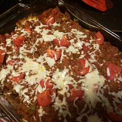 Easy; meat needs more spices (I would add more oregano, s/p & cumin for flavor). Note: mixing parsley or other Italian herbs with cottage cheese is a great idea for added notes! Simple dish; plan ahead so you have all ingredients ready to go 👌