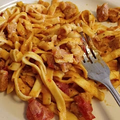 Very tasty. Next time I'll cut down on the cayenne a bit. Used egg noodles cause that's what I had, but it worked out great.