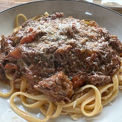 Good starting point. 
Initial pressure cook longer with less liquid. 
Ribs were a touch tough and ragú wasn’t particularly rich. 
Need some tweaking but a good base.