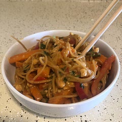Always an easy and delicious treat! Made it with whole wheat spaghetti for some each nutrition.