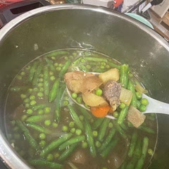 Maybe just a little more seasoning added to the beef, but other then that the soup is great! I added more broth and a little extra garlic.