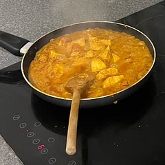Try adding less Garam Masala or adding Garam Masala in with the other spices (instead of sprinkling on top). It wasn’t very creamy/saucy so try adding more yogurt and possibly more water