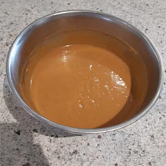 Doesn't look pretty but tastes delicious. Nutty, spicy, creamy, and a lovely zing.