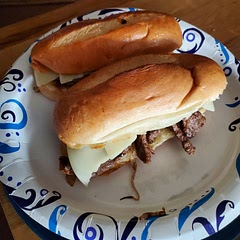I caramelized the onions using oil and a teaspoon of flour instead of sugar and baking soda.
I also added one clove of garlic, minced, when I cooked the meat.
It was delicious!