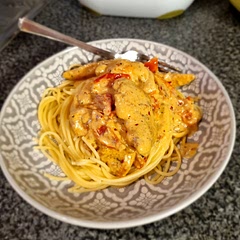 Careful not to add too much chilli flakes like I did!