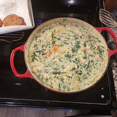 Some of the lasagna noodles stuck together and didn't get cooked all the way through. Pretty tasty tho.