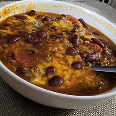 Great and easy chili, I added 1tbsp Chipotle chili powder in addition to the normal chili powder and substituted 2 Serrano peppers for the jalapeño, but I will add more next time (I like spice). I didn't use the apple cider vinegar this time but plan to next one.