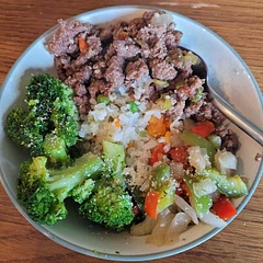 I made the meat as the recipe calls for it and added it to veggies I had it my freezer to steam. It was really tasty, especially for how simple it was. I'll def keep this in the lineup.