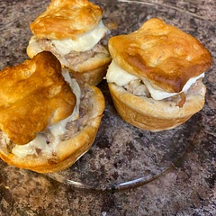 I used large Grands biscuits and it turned out great!