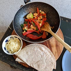I did a smaller portion in a pan instead of the oven and had some pre-mixed fajita spice in my cupboard so I used that. So delicious!