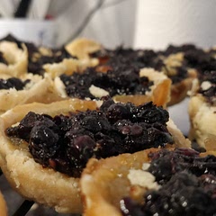 I used frozen saskatoon berries from last year so they were more seedy than usual but still good