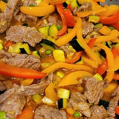 This really was easy to throw together! The flavors are amazing. Served over Asian noodles and skipped the rice part of the recipe.