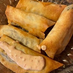 Super delish. Added some protein (TSP) and a little sweet chili mayo sauce.