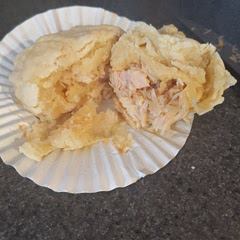 This is the peri-peri, I added less sauce this time because it's got a good kick to it.