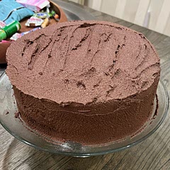It was very good but I did use slightly different ingredients. 
Didn’t find Dutch chocolate or vegan so I used regular semi sweet. 
I also didn’t find organic unsweetened soy milk so I used the regular red bottled one. These changes might have contributed to the graininess of the icing but it tasted great.