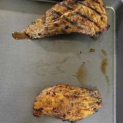 I didn't use the brown sugar but it tastes so good ! Charcoal cooked marinated for a whole day 😋.