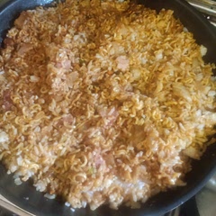 I fried bacon onion and garlic before adding the egg, was a beautiful dish