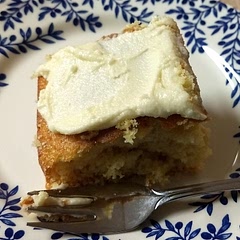 This cake is so light and airy!  Definitely make sure you use a hand mixer in each step!  (Especially when creaming the butter and sugar!) 