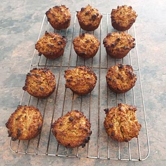 Used oat vran instead of oats. For size of muffins they were baked well in 15 mins (first batch was over-baked in 20 mins).