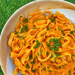 Used a whole tin of tomatoes. Added lots of spices and cayenne pepper and nutritional yeast. & boiled the pasta with frozen spinach for extra greens. Made enough sauce to have again another night. Would definitely cook again!
My two year old couldn’t get enough!