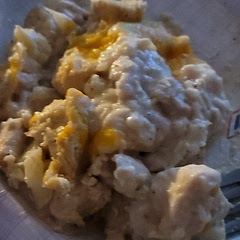 Soooo good I feel like it would be amazing with broccoli as well and we added parm cheese to the top as well.