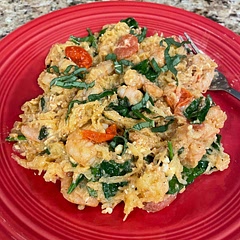 I made with spaghetti squash to keep the carbs down. It was yummy!