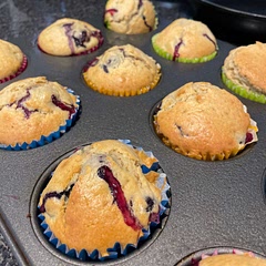 Best muffin recipe! Super moist and not too crumbly. Perfect kids snack or for your coffee table. Go to recipe from now on! 
I made 12 muffins and two ramekins with the ingredients stated.
