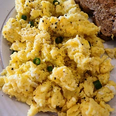 Turned out better than I thought. Used Good Culture 2%, and there was quite a bit of liquid to cook out. Definitely needs extra seasoning since the cottage cheese dilutes the egg flavor.