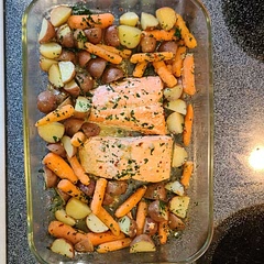 Added carrots as well. Took about 15 minutes longer to cook the potatoes and carrots. Would recommend cooking to the potatoes and carrots for an extra 10 minutes
