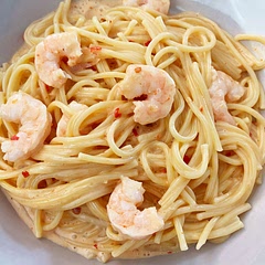 Easy recipe but there was something off with the sauce. The sauce tasted much better with the shrimp; just wasn’t a fan of it with the pasta.