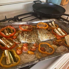 Love sheet pan recipes, they’re so easy and always delicious. The dill was exceptional with the cod and veggies!