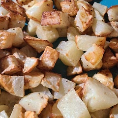 Super easy and so much healthier than pan frying in oil.  This will be my go to for fried potatoes from now on.