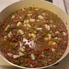 This taste just like my mothers recipe that I loved so much! To add a little extra I also added some potatoes cut in cubes and let it cook just until the potatoes were perfect and voila a perfect family meal!