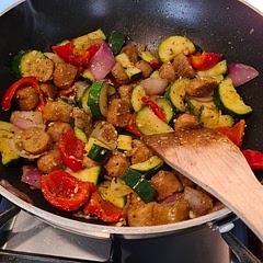 I added roasted new potatoes at the end for that extra comfort meal