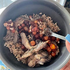Ugly photo, AMAZING dish. Had to substitute the Calabrian chili paste for gochujang (blame my grocery store) and the lemon for orange (my fault…oops!) and yet still incredible with a homemade date syrup :)