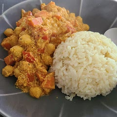 Not sure if I got the wrong coconut milk but it looks more textured. I'd add more curry paste and powder for a stronger flavor next time but it's good!