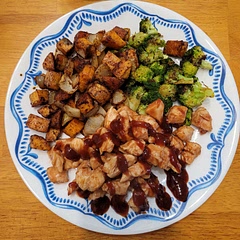 Cubed the chicken before cooking