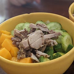 It was delicious. Definitely a go to. Used leftover pork instead of chicken though, it was still really good. Very refreshing, especially after such a hot day.