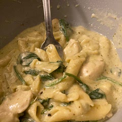 Kept on the burner a little longer than required to thicken it up slightly. I have enough stuff to make a second batch and there’s enough from this for leftovers