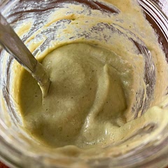 Tasted good, added a few peaches. Used all frozen fruit except the avocado so it was extra creamy.