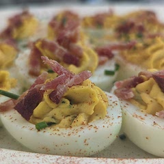 Added a few bacon bits to this and it was fantastic. Pretty with a piping bag, too.